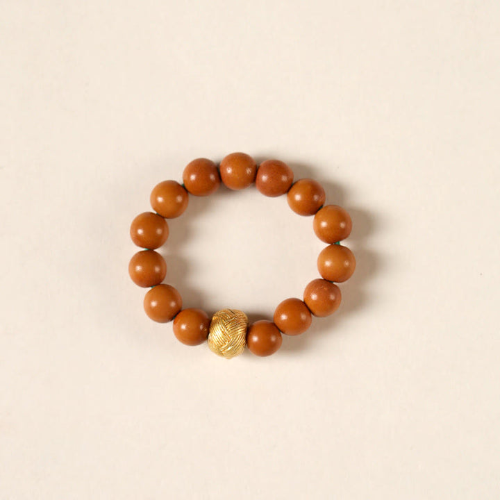 Buddha Stones Olijfpitkraal Koperen Munt Binnenste Ring - koperen kraal - 4 mm - image 7