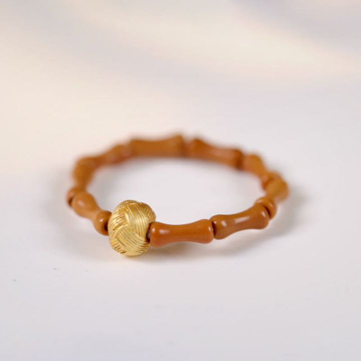 Buddha Stones Olijfpitkraal Koperen Munt Binnenste Ring - image 10