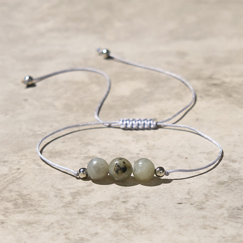 Buddha Stones Natuurlijke labradoriet kralen helende Armband - image 1