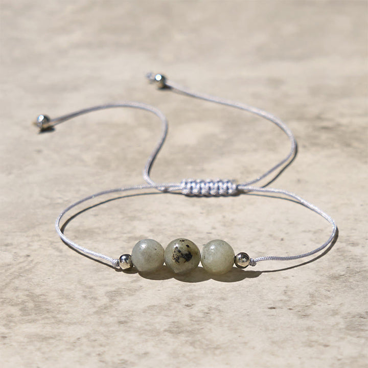 Buddha Stones Natuurlijke labradoriet kralen helende Armband - image 1
