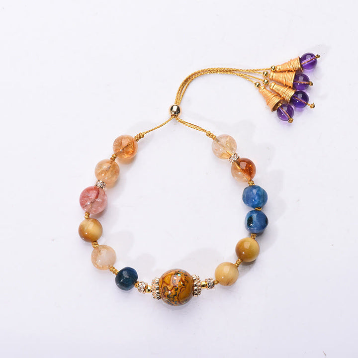 Buddha Stones Handgeweven Tibetaanse Armband met diverse kristallen - image 9