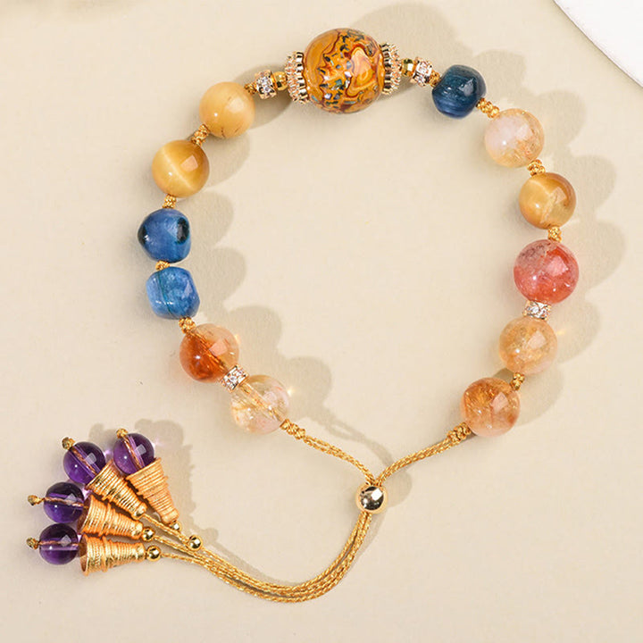 Buddha Stones Handgeweven Tibetaanse Armband met diverse kristallen - image 3