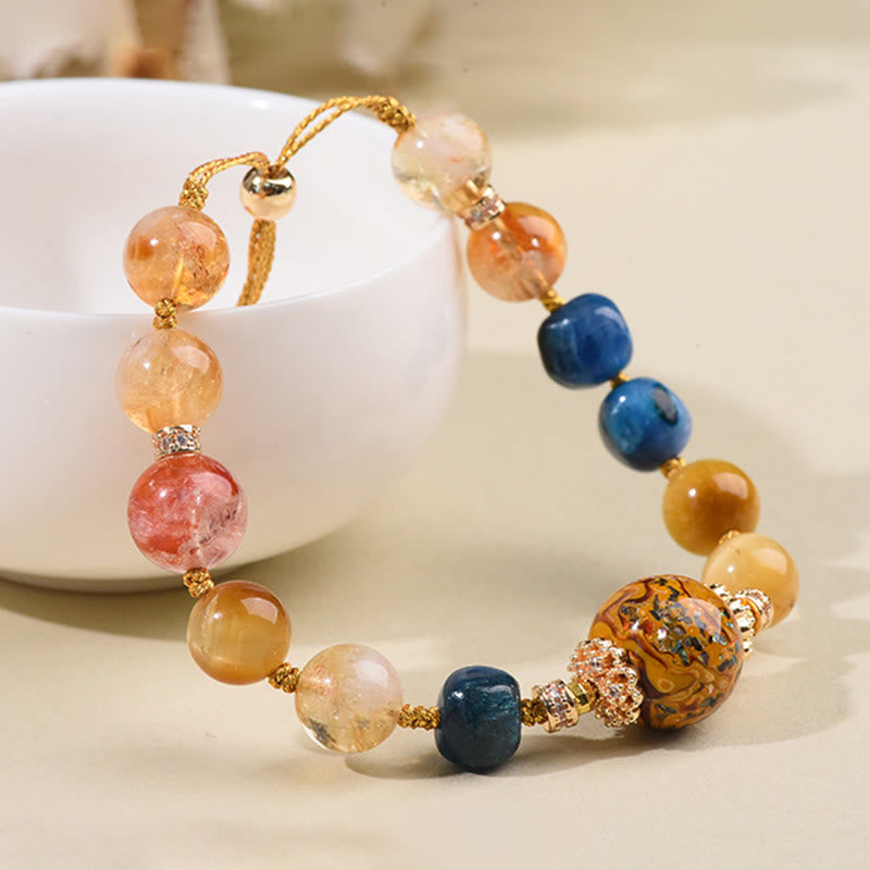 Buddha Stones Handgeweven Tibetaanse Armband met diverse kristallen - image 8