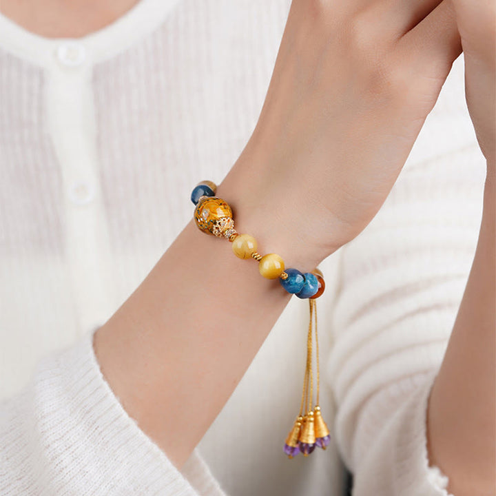 Buddha Stones Handgeweven Tibetaanse Armband met diverse kristallen - image 10