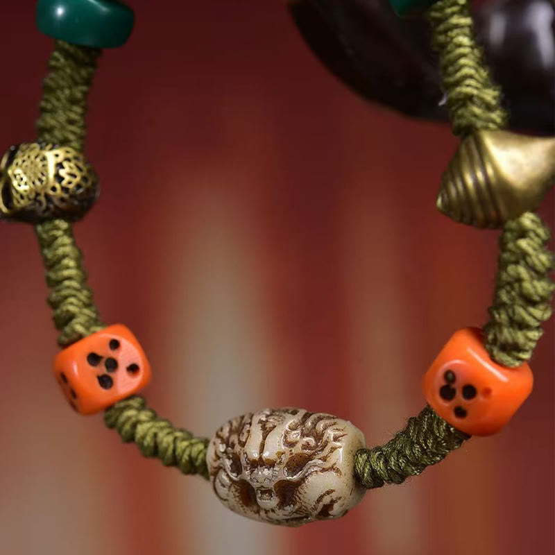 Buddha Stones Handgemaakte Armband met Tibetaanse drakenmotief - image 4
