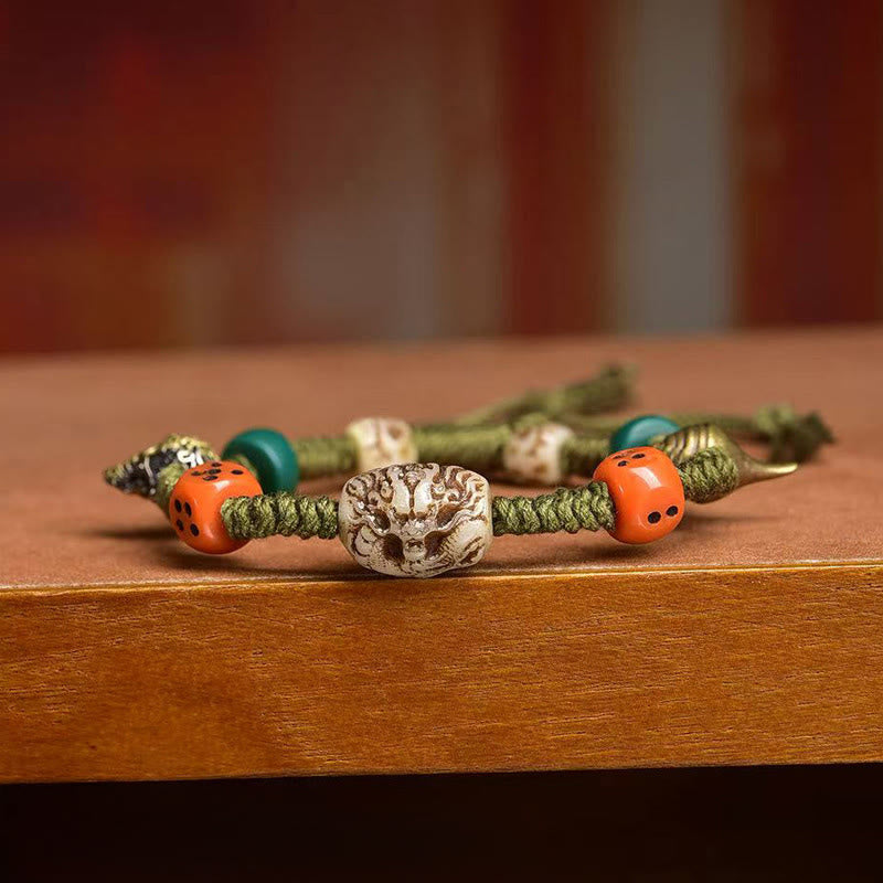 Buddha Stones Handgemaakte Armband met Tibetaanse drakenmotief - image 3
