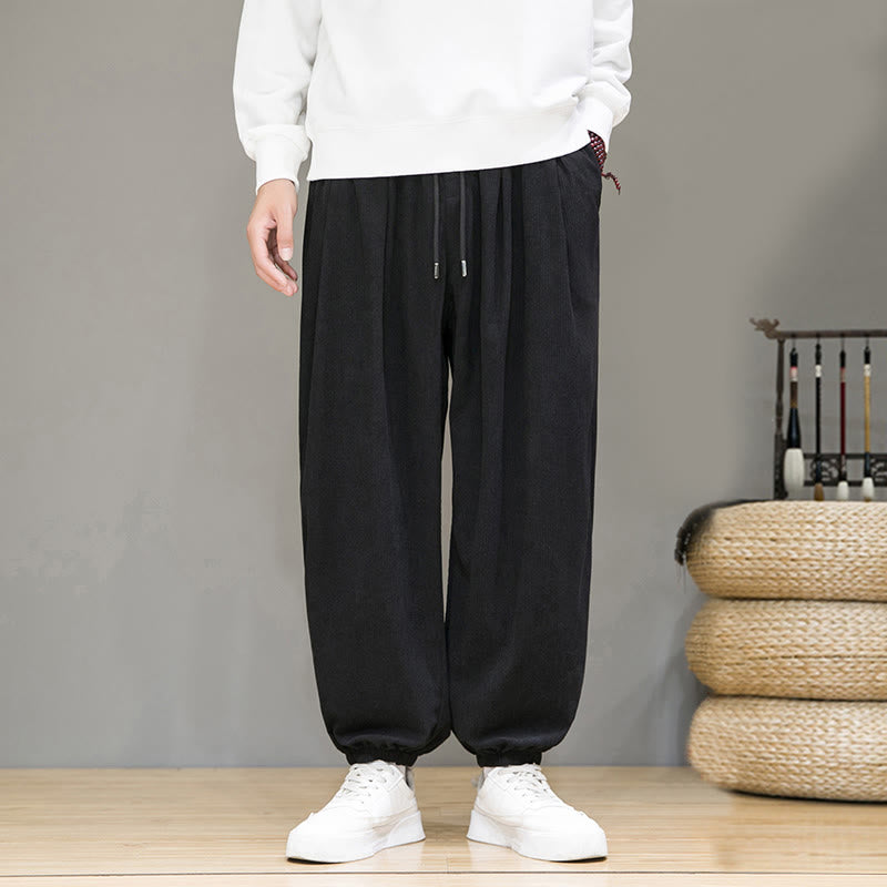 Buddha Stones Commute Plain heren thermische fleecegevoerde enkellange broek met Zakken - Zwart - US/UK/AU46, EU56 (5XL) - image 8