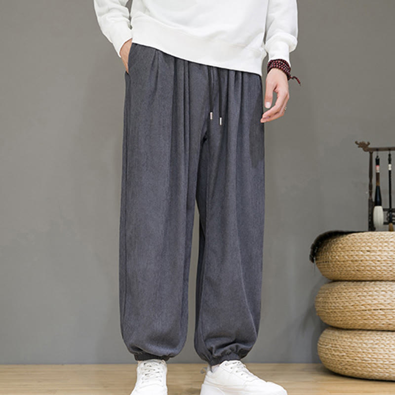 Buddha Stones Commute Plain heren thermische fleecegevoerde enkellange broek met Zakken - image 2
