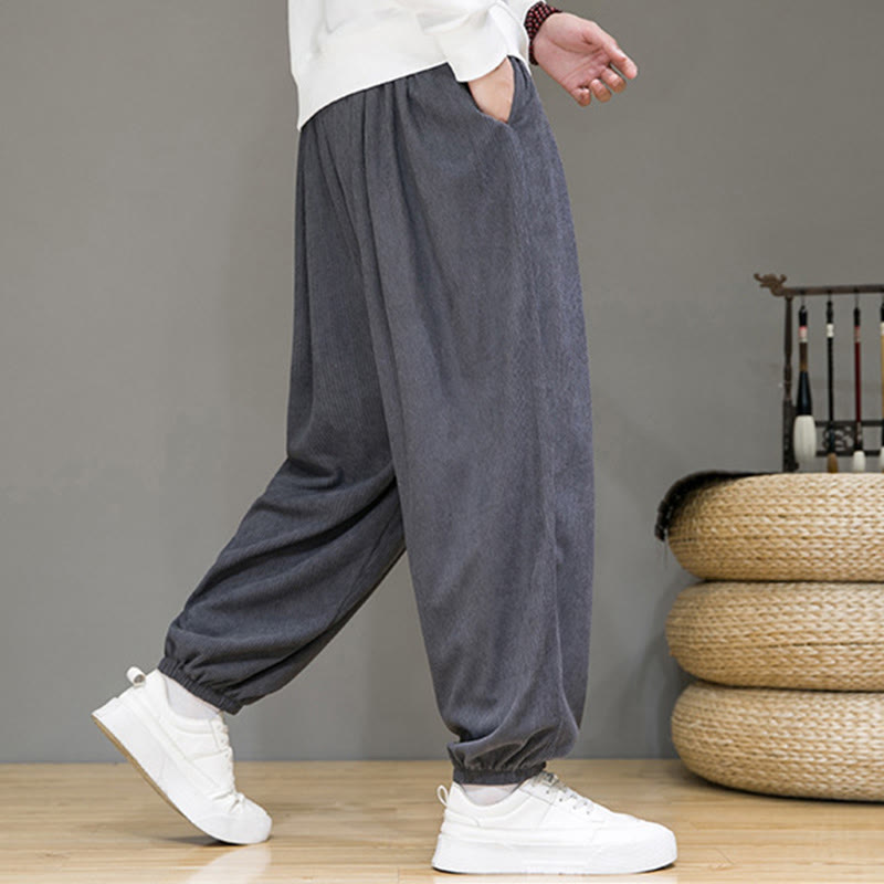 Buddha Stones Commute Plain heren thermische fleecegevoerde enkellange broek met Zakken - image 6
