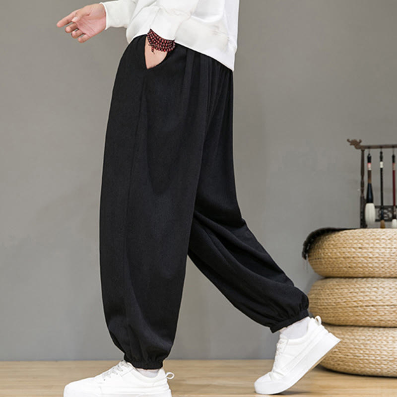 Buddha Stones Commute Plain heren thermische fleecegevoerde enkellange broek met Zakken - image 11