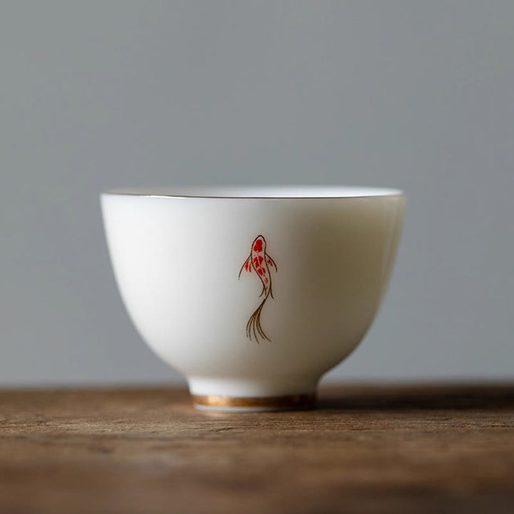 Buddha Stones Koi Fish Theekopje Kung Fu Theekopje - Koivis 5,4 cm * 3,9 cm * 40 ml - image 11
