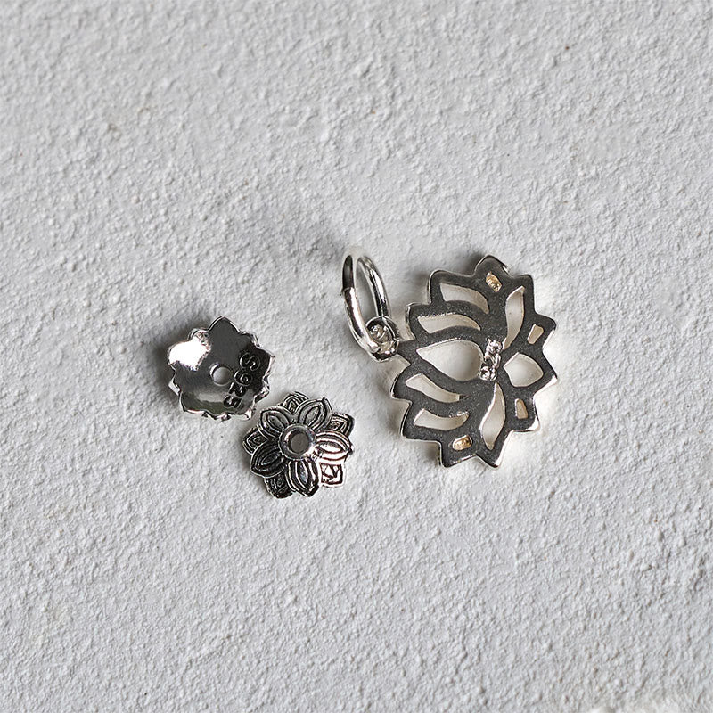Buddha Stones Armband met lotusmotief van 925 sterling zilver en Picasso-jaspis. - image 6