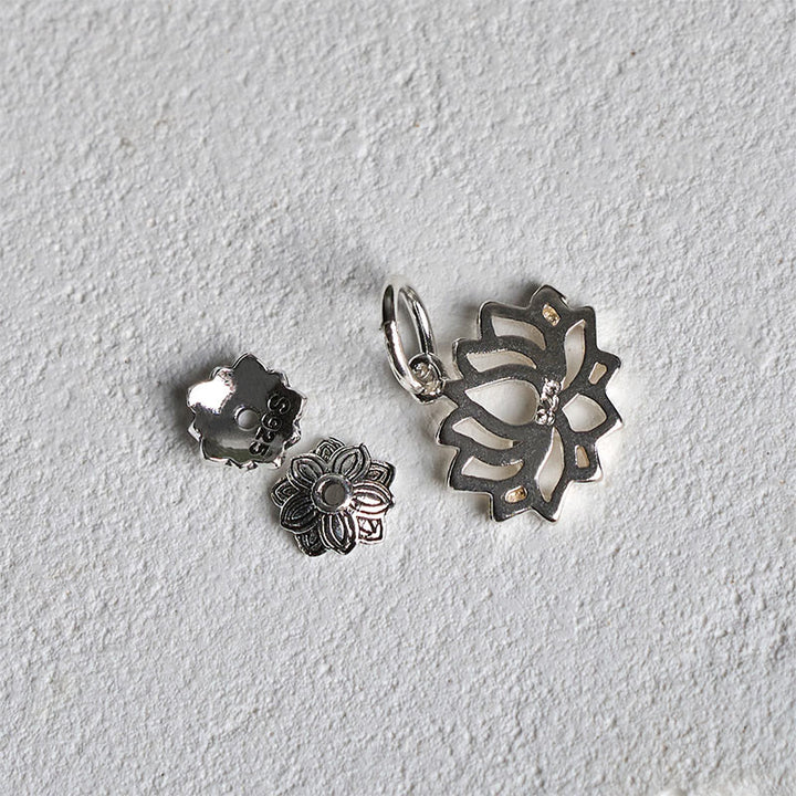 Buddha Stones Armband met lotusmotief van 925 sterling zilver en Picasso-jaspis. - image 6
