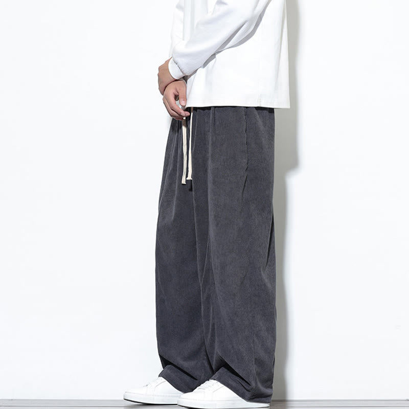 Buddha Stones Effen heren harembroek van puur corduroy met Zakken. - image 11