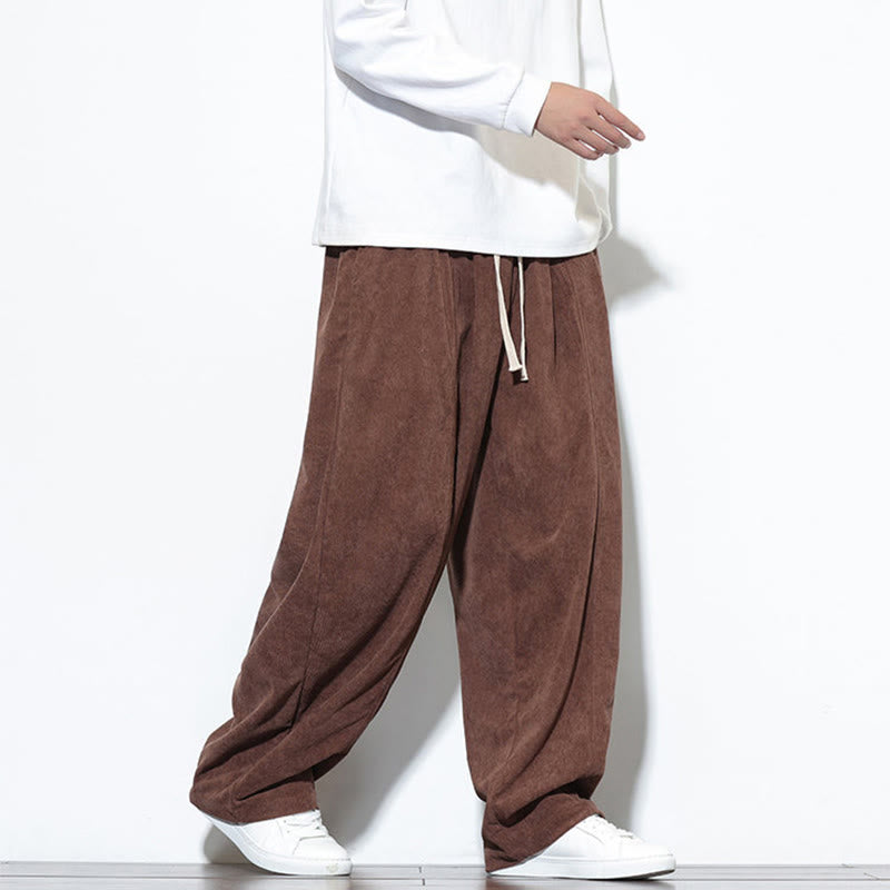 Buddha Stones Effen heren harembroek van puur corduroy met Zakken. - image 33