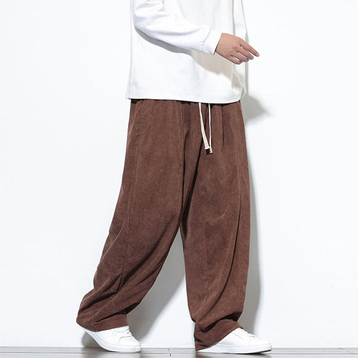 Buddha Stones Effen heren harembroek van puur corduroy met Zakken. - image 33