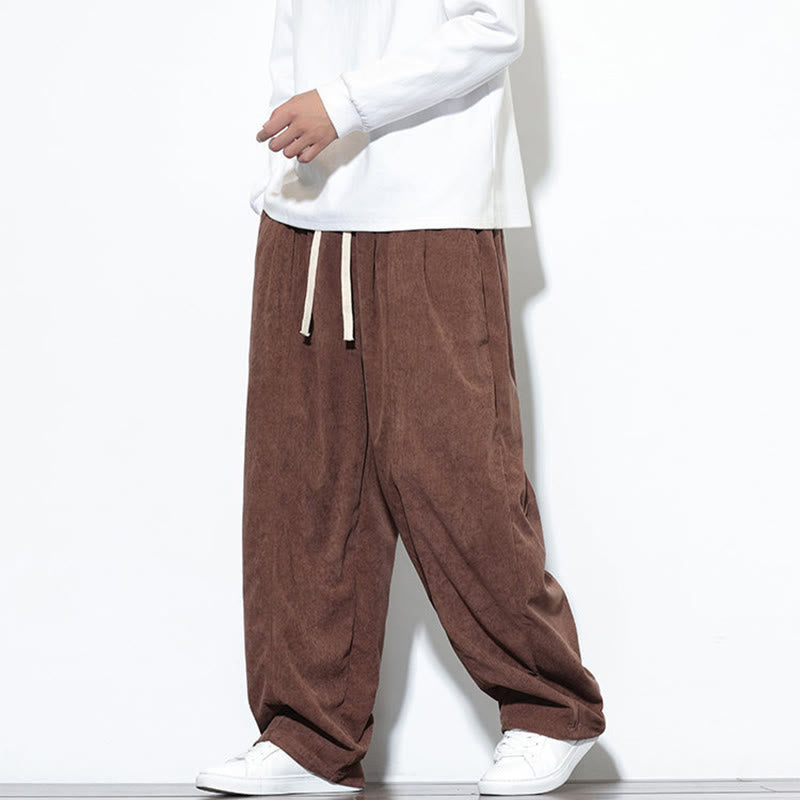 Buddha Stones Effen heren harembroek van puur corduroy met Zakken. - image 32