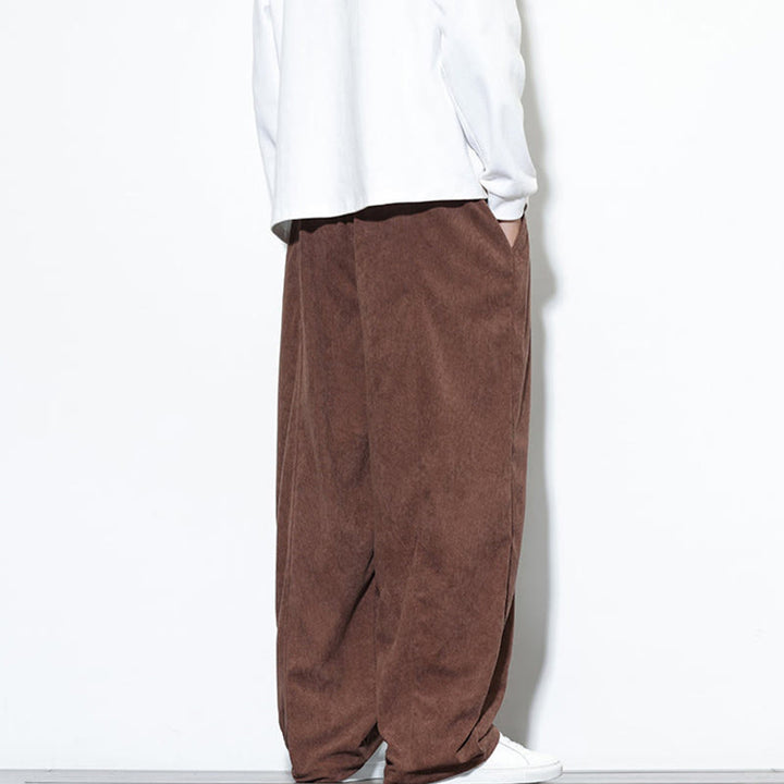 Buddha Stones Effen heren harembroek van puur corduroy met Zakken. - image 37