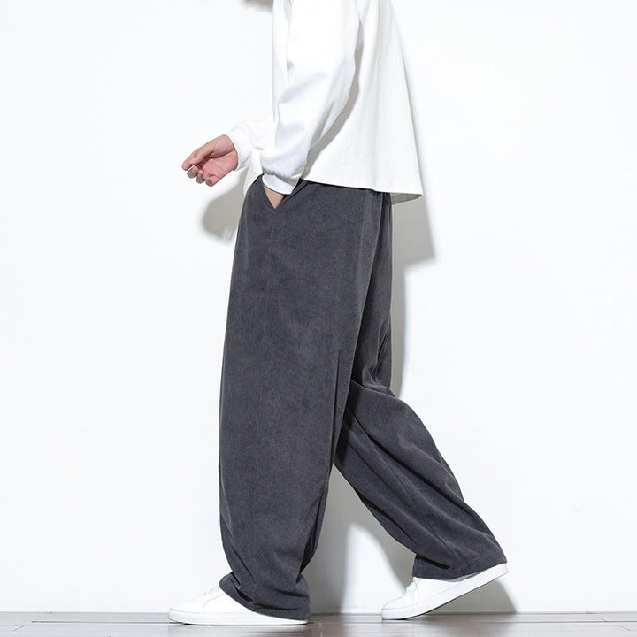 Buddha Stones Effen heren harembroek van puur corduroy met Zakken. - image 15