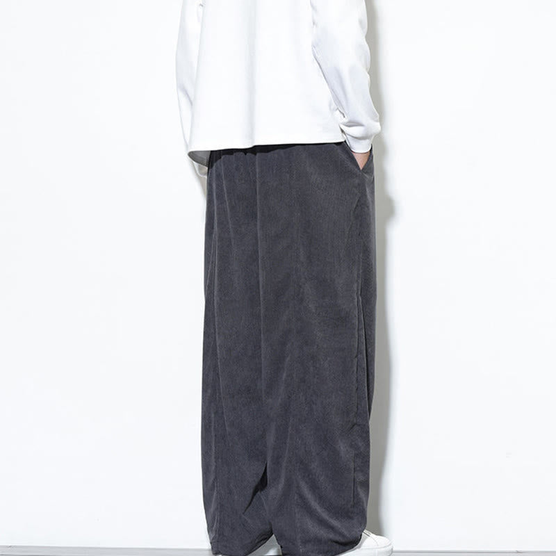 Buddha Stones Effen heren harembroek van puur corduroy met Zakken. - image 12