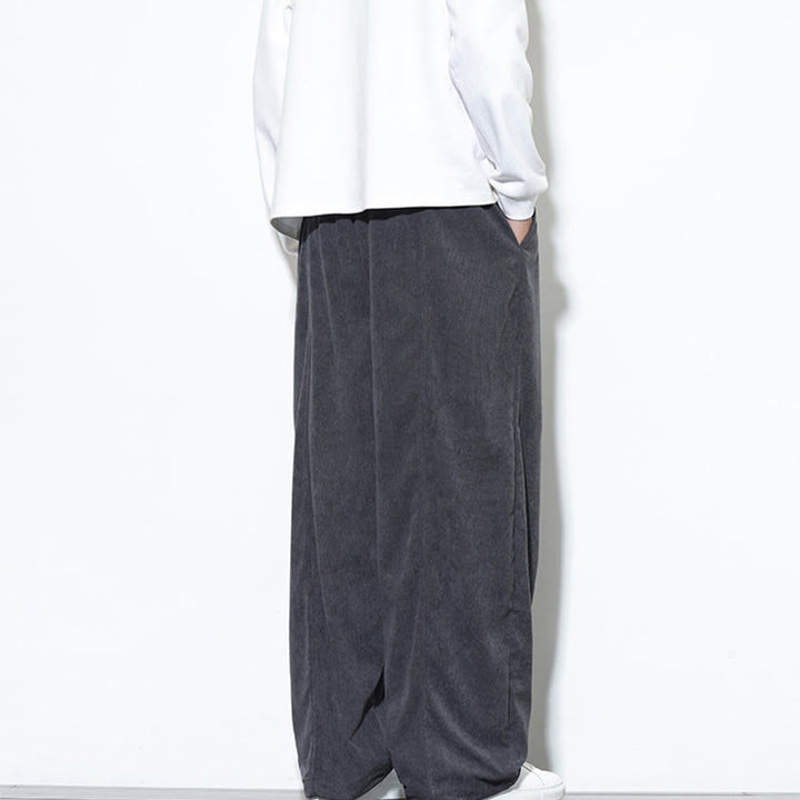 Buddha Stones Effen heren harembroek van puur corduroy met Zakken. - image 12