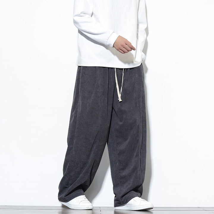 Buddha Stones Effen heren harembroek van puur corduroy met Zakken. - image 14