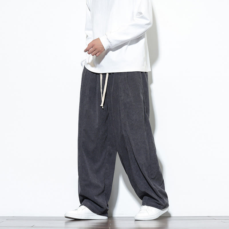 Buddha Stones Effen heren harembroek van puur corduroy met Zakken. - image 13