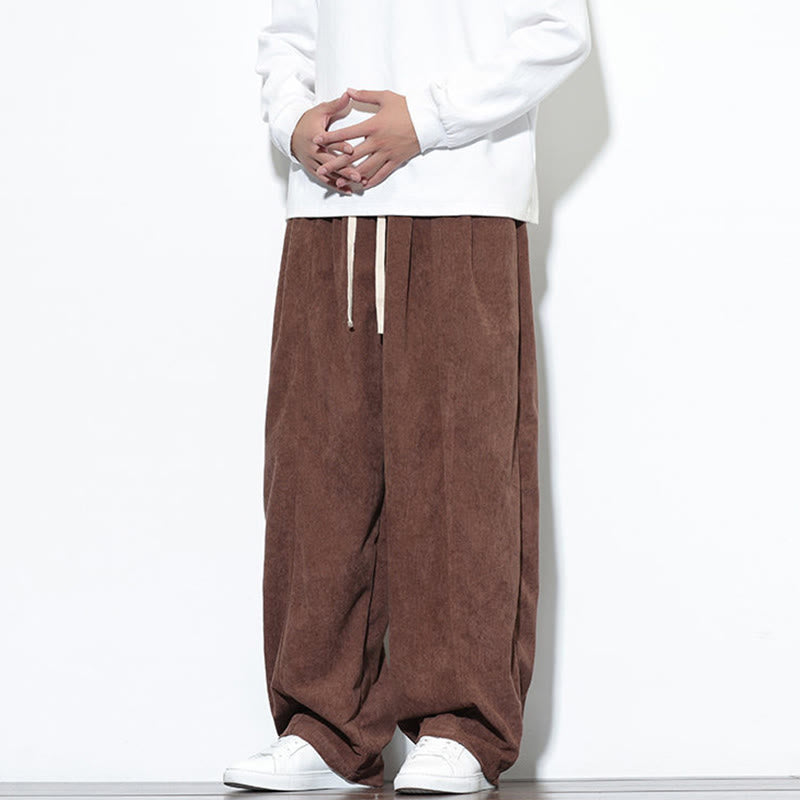 Buddha Stones Effen heren harembroek van puur corduroy met Zakken. - image 36