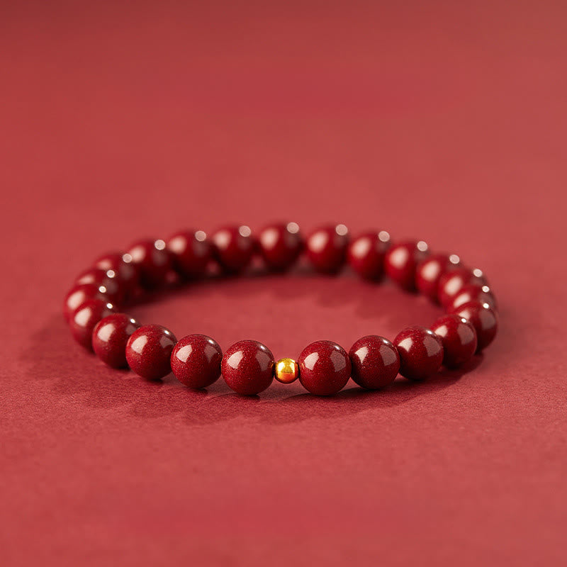 Buddha Stones Armband van 925 sterling zilveren cinnaber kralen - 8mm cinnaber &amp; 5 mm 925 sterling zilver - image 8