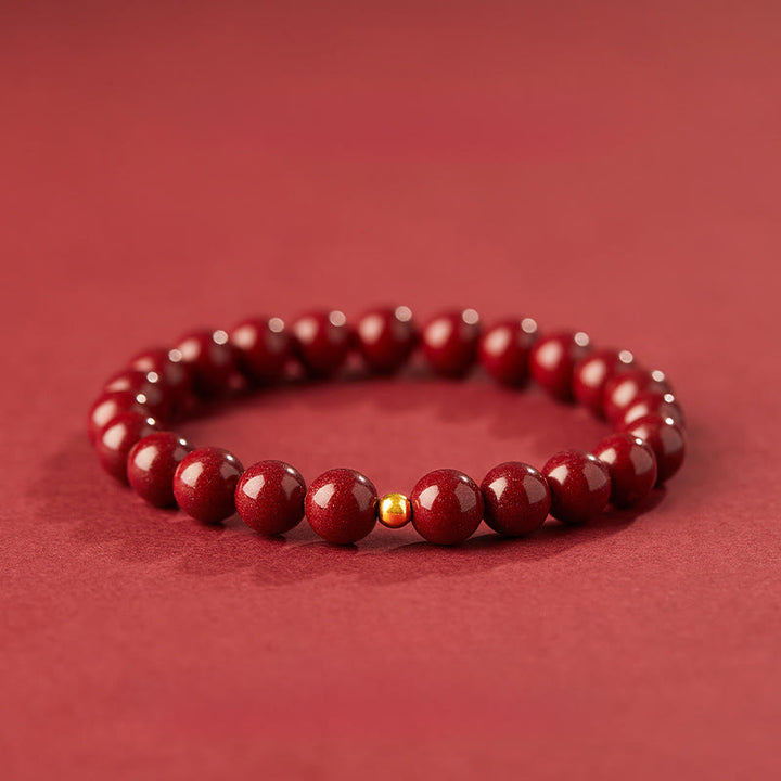 Buddha Stones Armband van 925 sterling zilveren cinnaber kralen - 8mm cinnaber &amp; 5 mm 925 sterling zilver - image 8