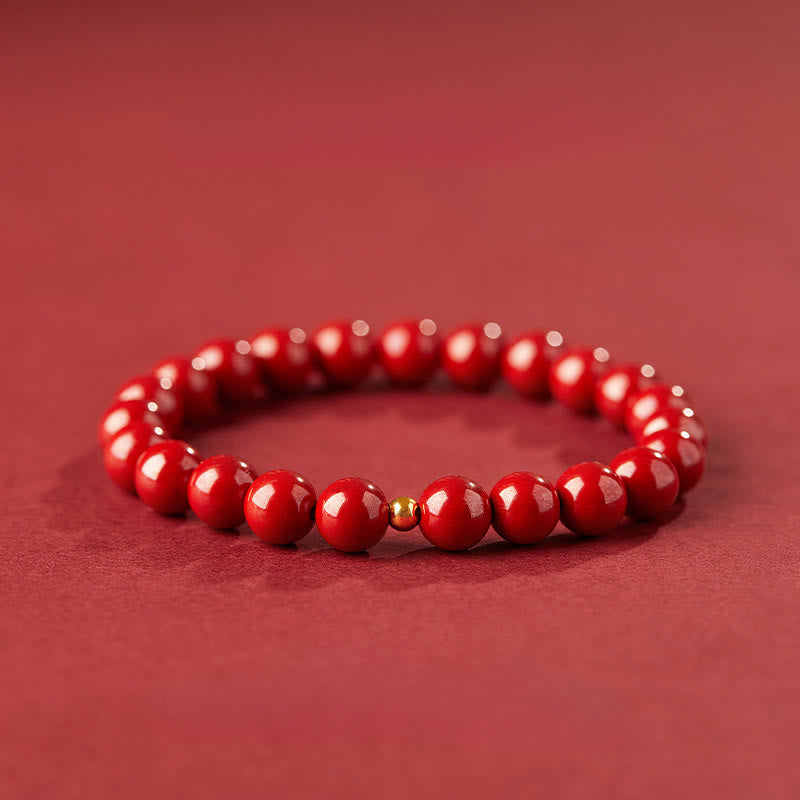 Buddha Stones Armband van 925 sterling zilveren cinnaber kralen - 8mm Imperial Cinnabar &amp; 5 mm 925 Sterling Silver - image 9