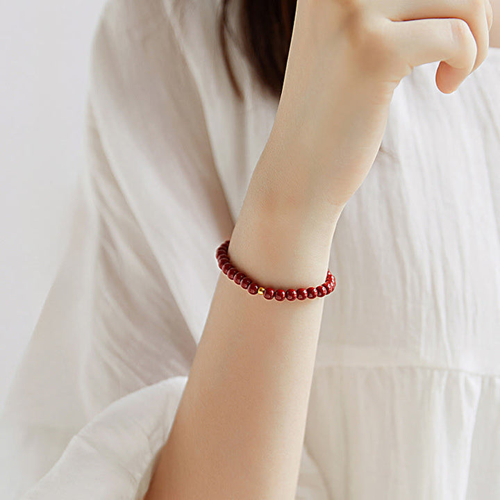 Buddha Stones Armband van 925 sterling zilveren cinnaber kralen - image 3
