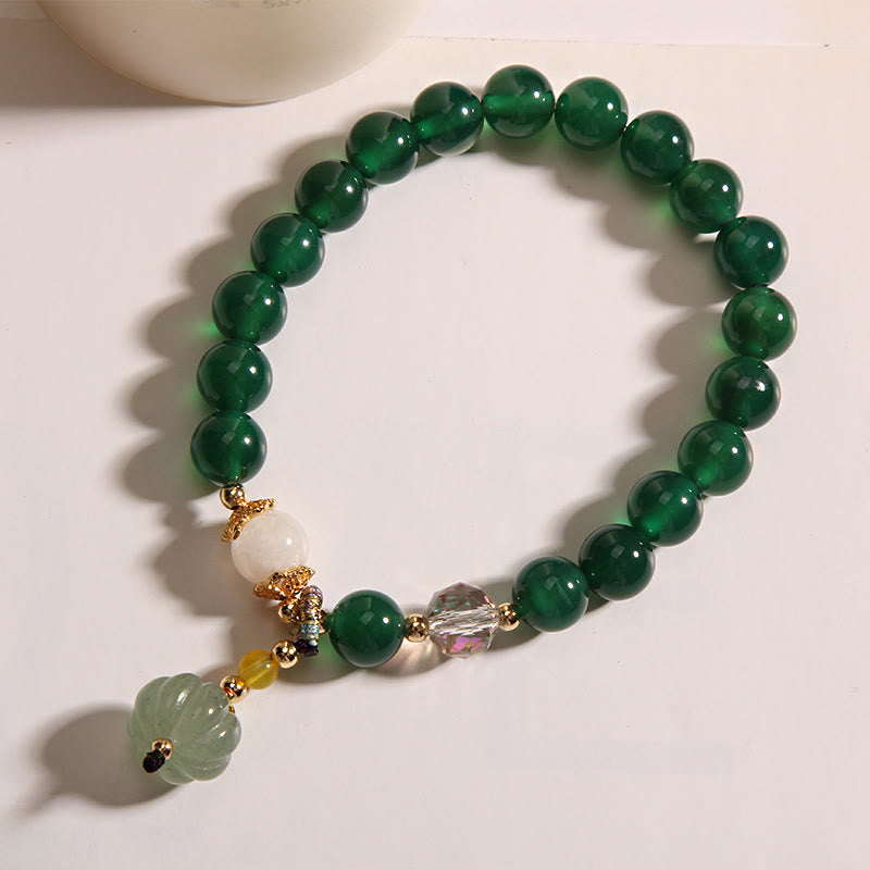 Buddha Stones Groene kristallen pompoenkraal Armband voor ontspanning en rust - image 6
