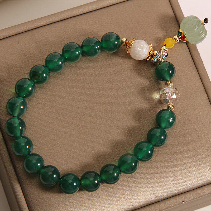 Buddha Stones Groene kristallen pompoenkraal Armband voor ontspanning en rust - image 4