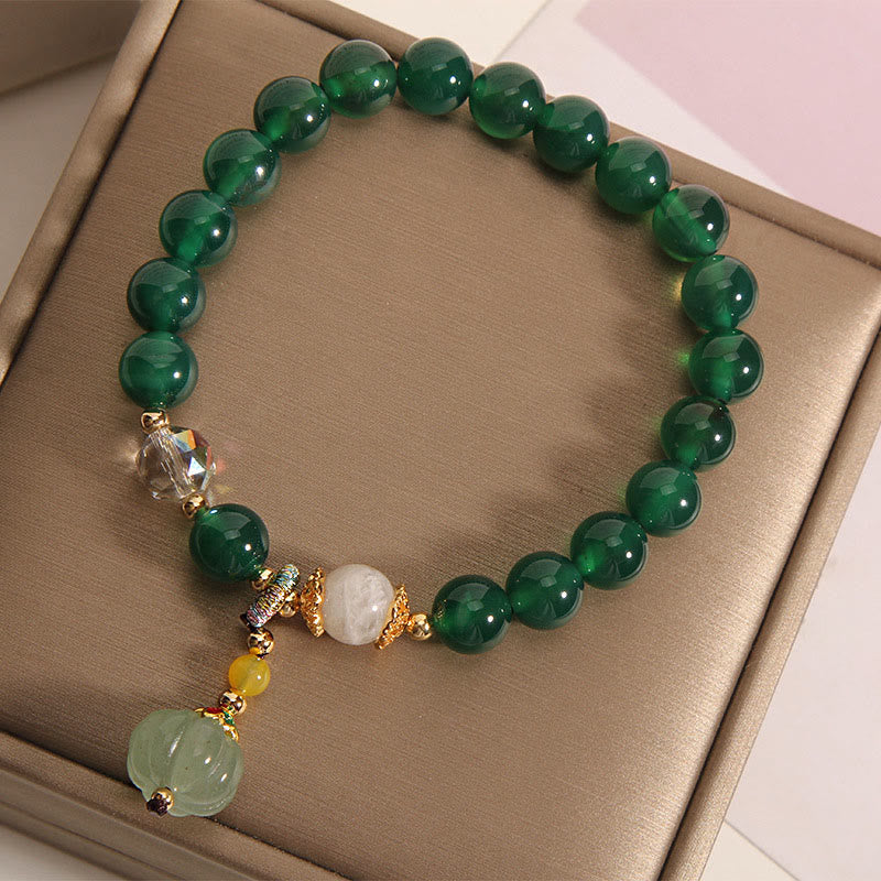 Buddha Stones Groene kristallen pompoenkraal Armband voor ontspanning en rust - image 3