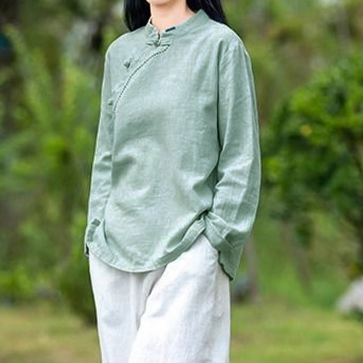 Buddha Stones kraag Knoop Losse kleding - image 3