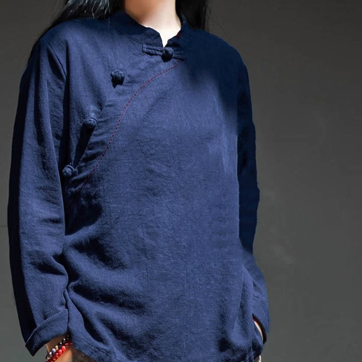 Buddha Stones kraag Knoop Losse kleding - image 16