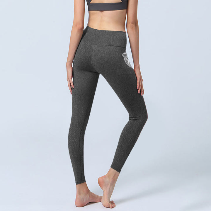 Buddha Stones Gymlegging met maanmot-schedeldesign voor dames, yogabroek - image 3