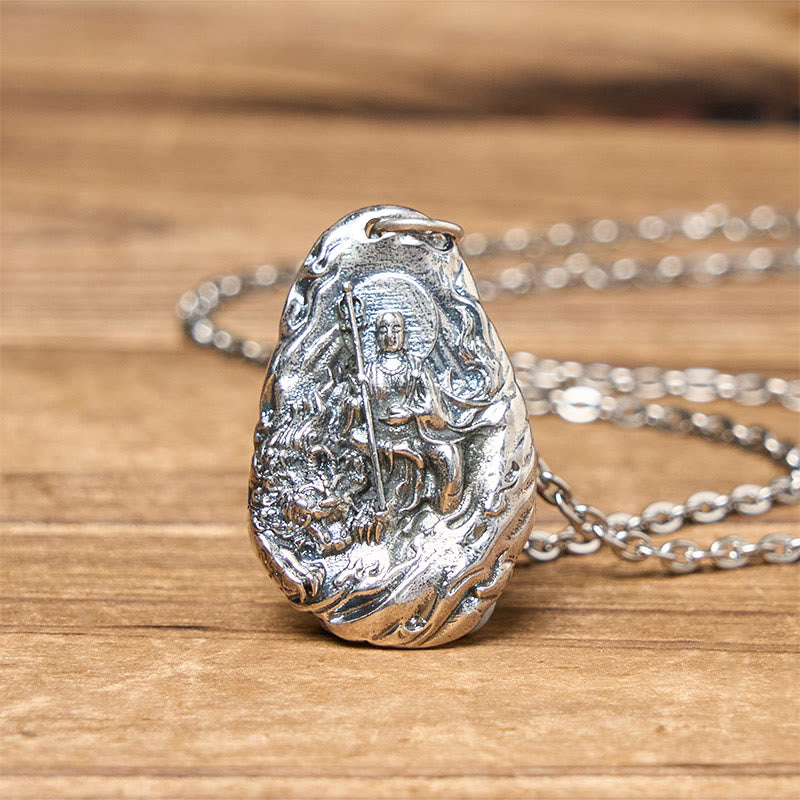 Buddha Stones Koperen Kṣitigarbha Dizang Bodhisattva Compassie hanger Ketting - image 2