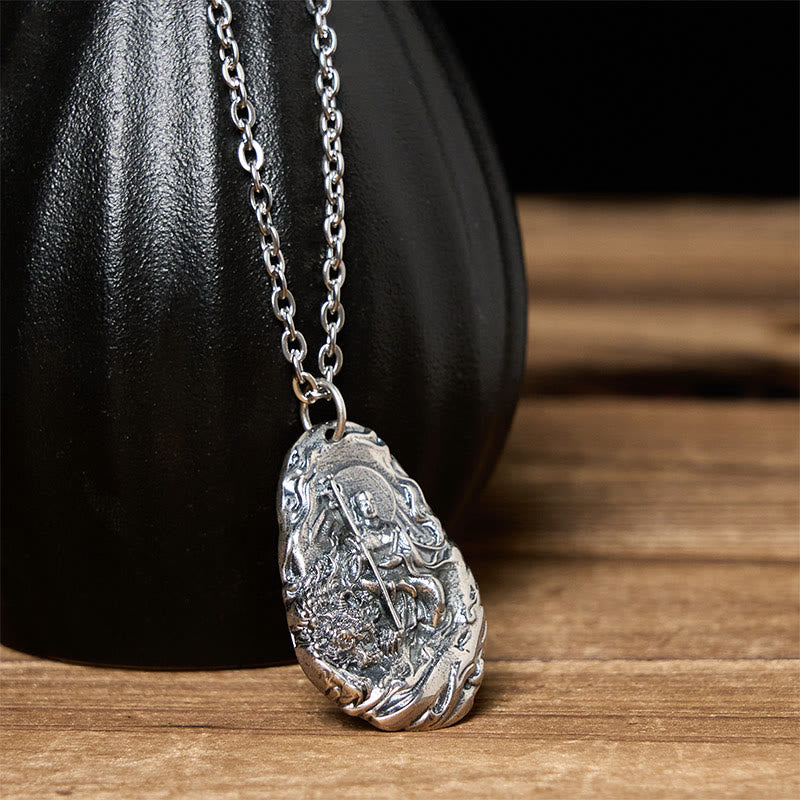 Buddha Stones Koperen Kṣitigarbha Dizang Bodhisattva Compassie hanger Ketting - image 3