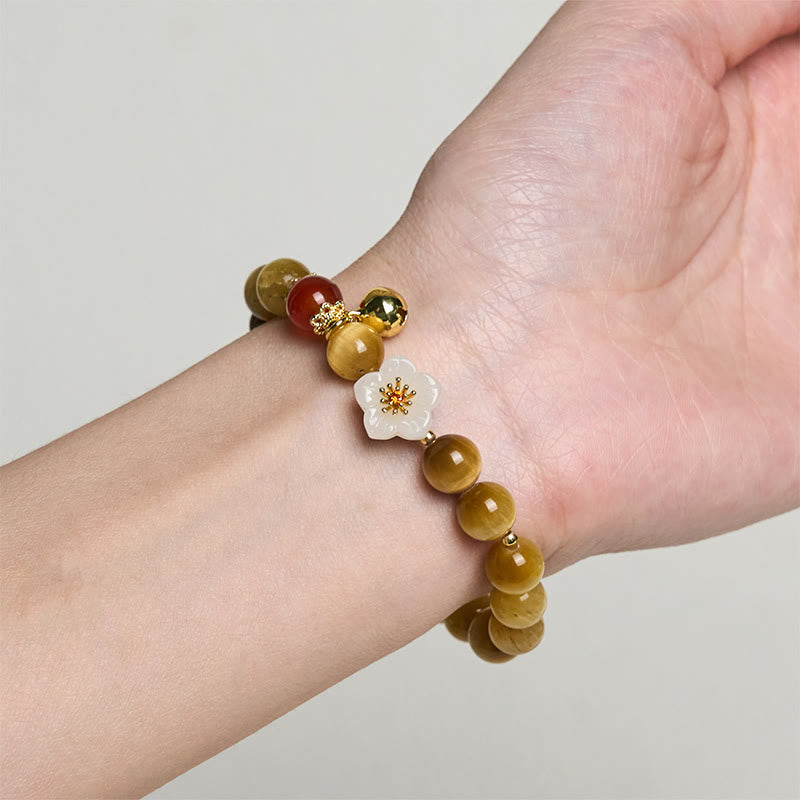 Buddha Stones Natuurlijke gouden tijgeroog klokbloem Armband - image 3