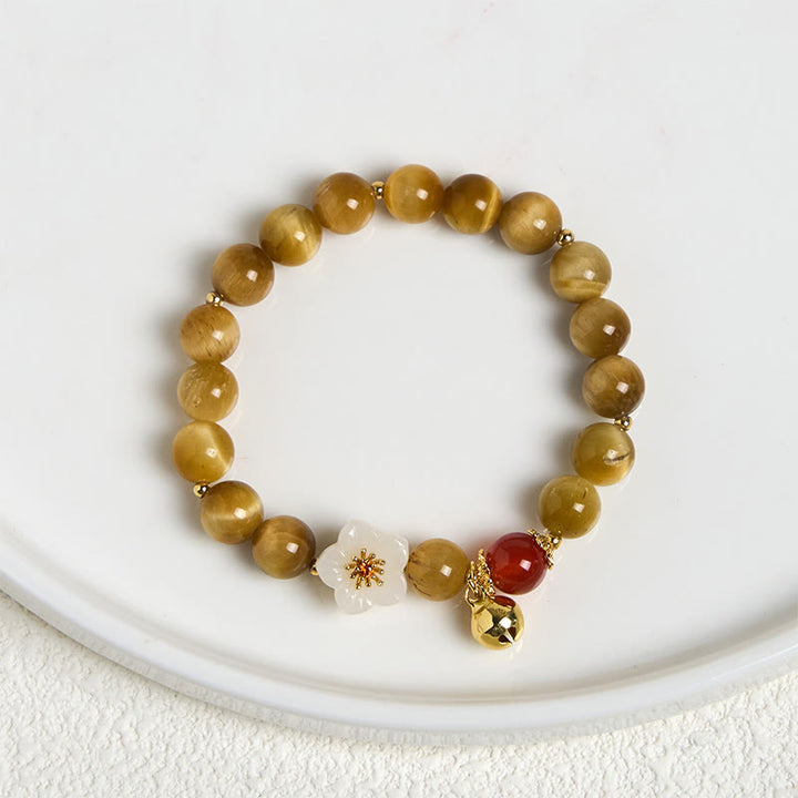 Buddha Stones Natuurlijke gouden tijgeroog klokbloem Armband - image 2