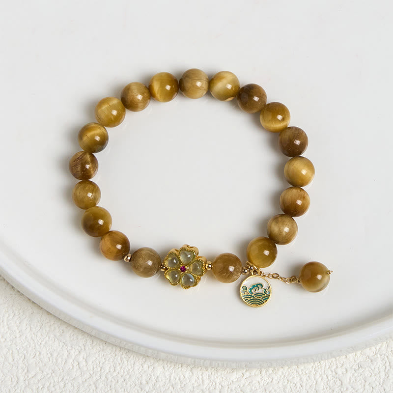 Buddha Stones Natuurlijke gouden tijgeroog klokbloem Armband - image 7