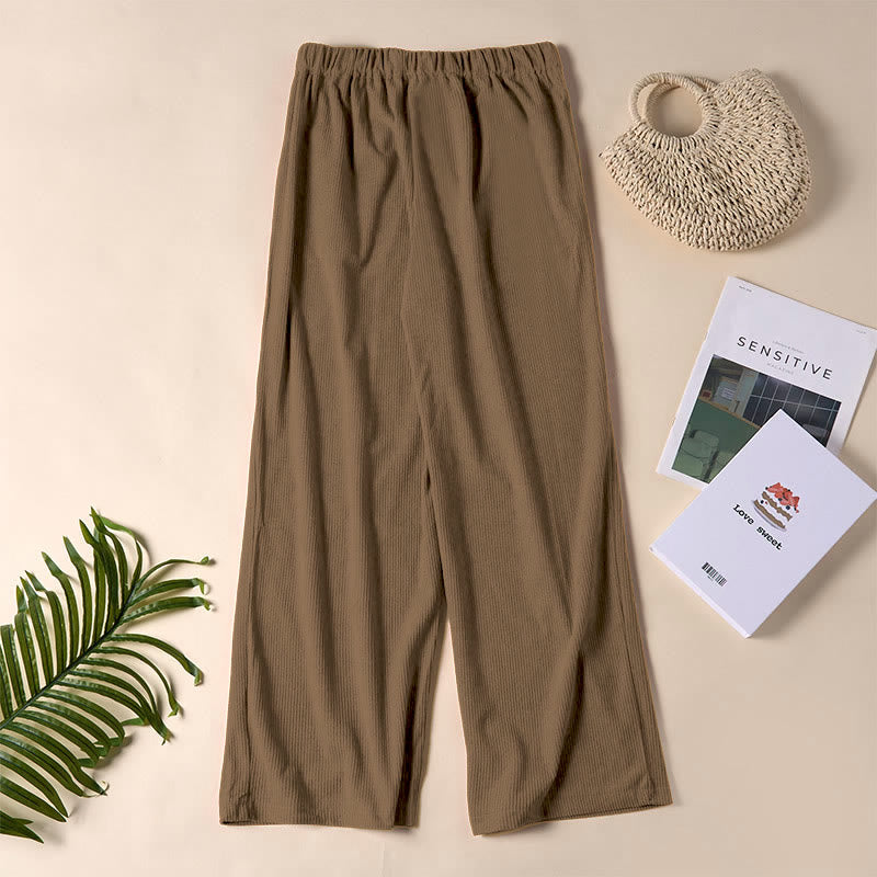 Buddha Stones Casual corduroy damesbroek met rechte pijpen en Zakken - image 1