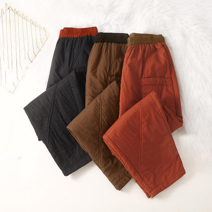Buddha Stones Dames winterbroek met elastische Taille , dikke stof en Zakken - image 15
