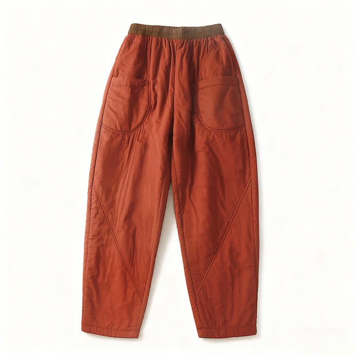 Buddha Stones Dames winterbroek met elastische Taille , dikke stof en Zakken - image 13