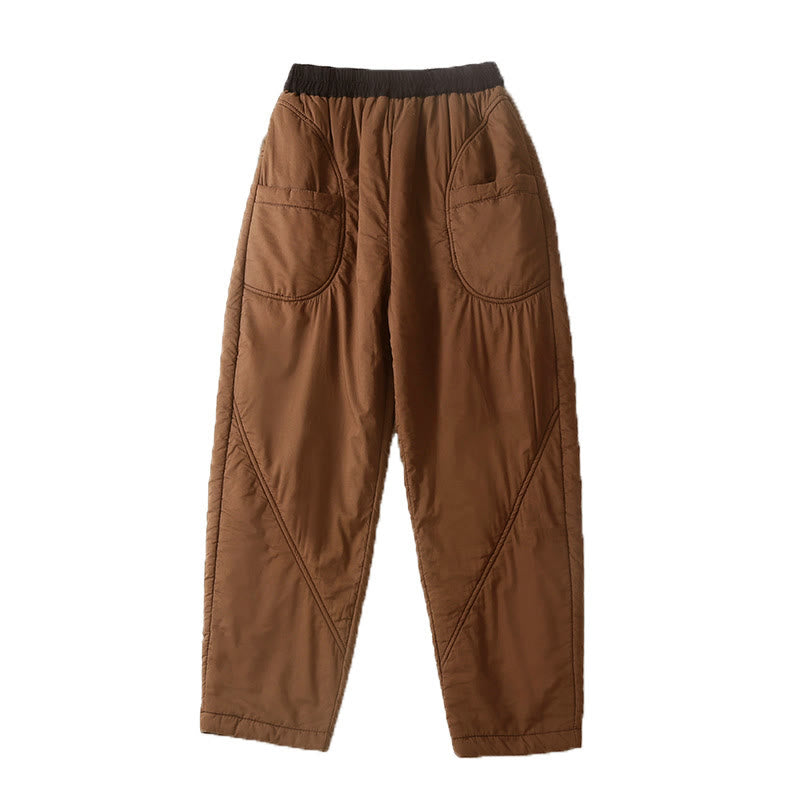 Buddha Stones Dames winterbroek met elastische Taille , dikke stof en Zakken - image 2
