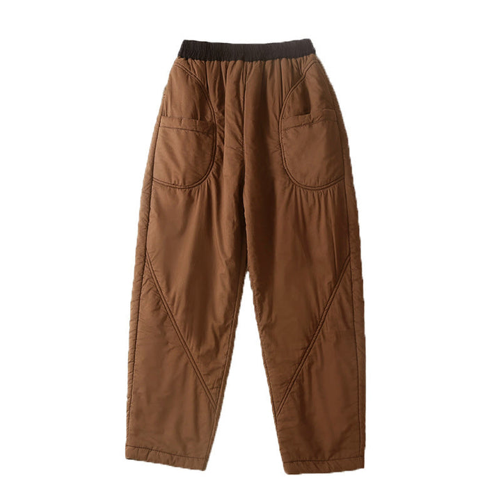 Buddha Stones Dames winterbroek met elastische Taille , dikke stof en Zakken - image 2