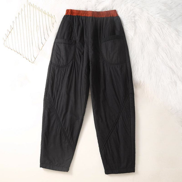 Buddha Stones Dames winterbroek met elastische Taille , dikke stof en Zakken - Zwart - US8-10，UK/AU12-14，EU40-42 (2XL) - image 3