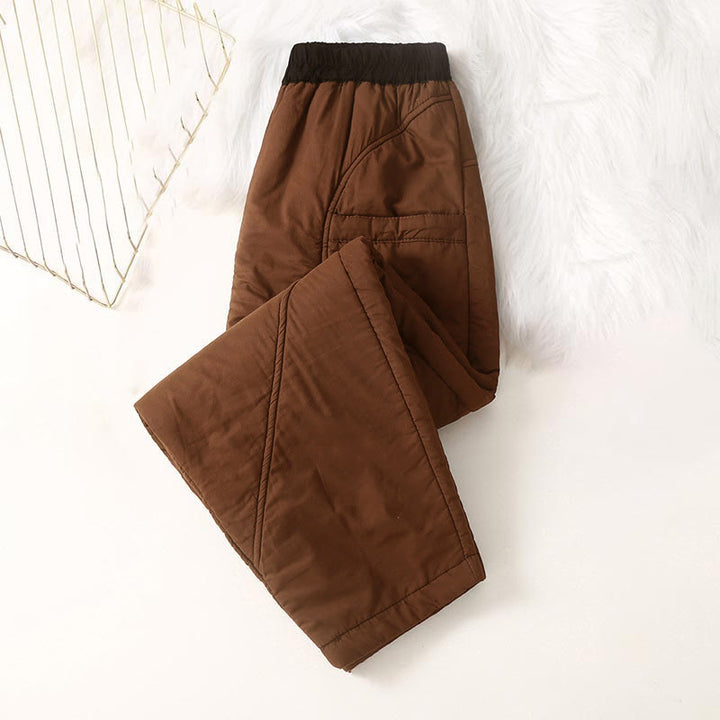 Buddha Stones Dames winterbroek met elastische Taille , dikke stof en Zakken - image 1
